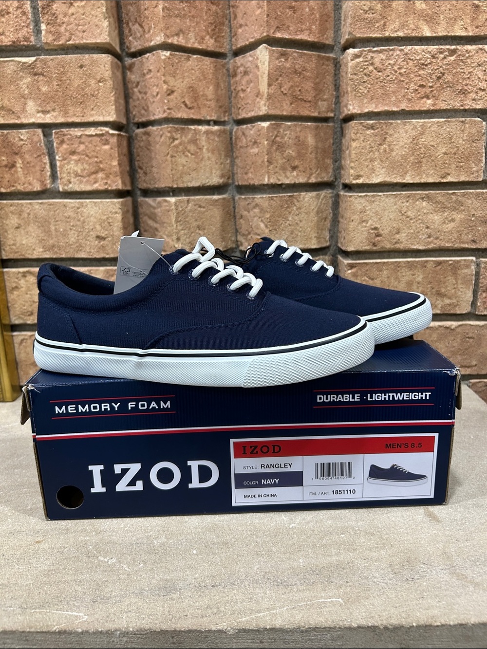 NWB Izod Rangley Navy Low-Top Sneakers men’s size 8.5 women’s 10 - Picture 5 of 5